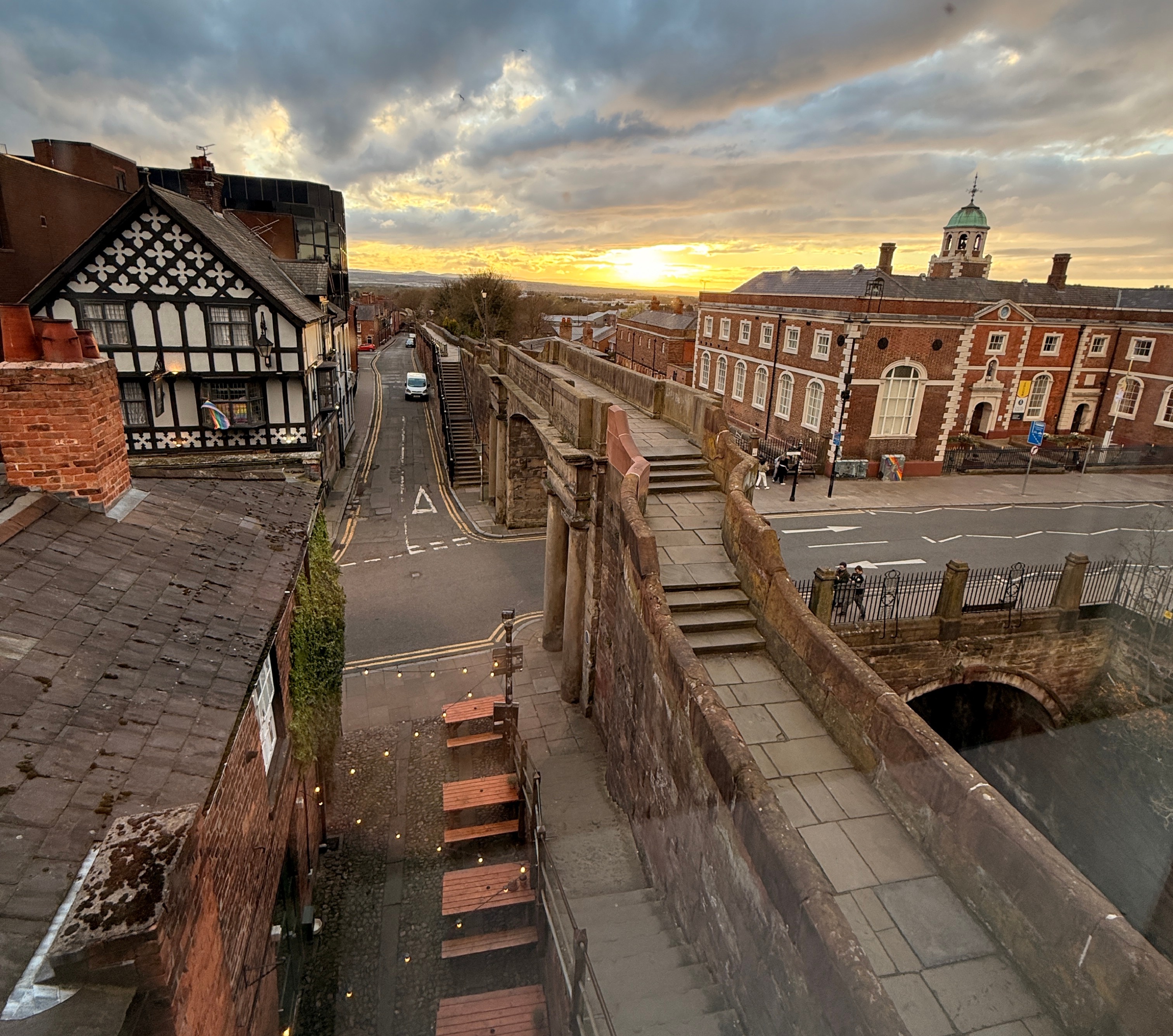 View from above Rufus Court, Chester